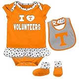 NCAA新生児& Infant「チームLove」ボディスーツ、よだれかけ& Bootieセット オレンジ