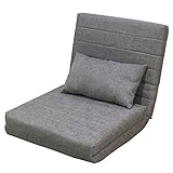 UNE BONNE(ウネボネ) ソファ ソファベッド ソファー 背もたれ肘掛け可動 ソファーベッド クッション1個付き 1人掛け リクライニングソファ　グレー