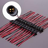 信号光ソケット ライトソケット 電球ソケット　延長ワイヤ付き　12V　T10 501 W5W LED　自動車用　25個入り