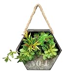 壁掛け　造花　鉄の花瓶付き　容器付き　インテリア　フェイクグリーン　お部屋が明るくなる！　人工観葉植物　飾り付け　装飾　ひまわり　多肉植物　可愛い　アンチーク　金属製　バスケット