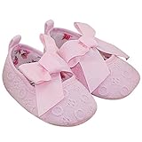 Aivtalk Infant Toddler Baby Girls Princess Ribbon Bowknot Soft Sole Mary Jane Moccasins Prewalker Cr