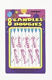 Birthday Party Printed Cake Candles Pink - by Unique Party