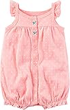 カーターの赤ちゃんの女の子1ピースApplique snap-upロンパース カラー: ピンク
