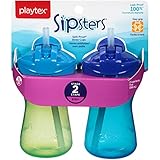 Playtex Cups Free Lil Gripper Straw Cup 9 oz. 2 pk - Girl Colours