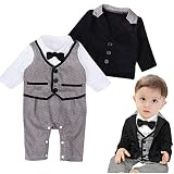 Deris 子供服　ベビー ロンパース 長袖　70 80 90 95cm お正月 初節句 端午の節句 百日祝い お食い初め お宮参り 出産祝い　ギフト 七五三 結婚式 誕生日 (95cm)