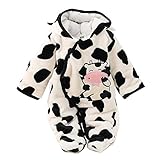 カバーオール　新生児　ベビー服　ロンパース　前開きフード付き　 防寒着 男の子 女の子 春と秋と冬　長袖　赤ちゃん　出産祝い　ふわふわ　可愛い 柄　4種デザイン　帽子付き　ロンパース　0-3ヶ月　3-