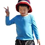 SpringPeace(スプリングピース) シンプルロングスリーブ Tシャツ M(110cm) 杢ライトブルー