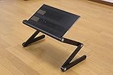 フレキシブル　パソコンテーブル ブラック