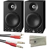 YAMAHA パワードスタジオモニター MSP3A（ペア）+ ピン/フォンケーブル1.5m + クリーニングクロス セット