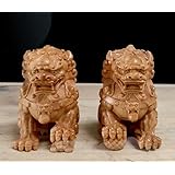 獅子置物 狛犬 一対 風水の置物/邪気払い/お守り/風水グッズ シーサー/金運/学業/仕事運