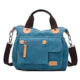 （ワタナベ）Watanabe レディース トートバッグ　 ハンドル バック ママバッグ マザーバッグ　ショピング 大容量 (ブルー )