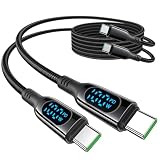 MINSLIS DC01 USB Type C ケーブル 100W/5A PD対応【1.5m 2本セット】Type-C to Type-C 急速充電 出力スクリーン表示 ナイロン編み タイプc 充電コード iPhone 17/16 Pro/16 Plus/16 Pro Max, MacBook Air/Pro 13'', iPad Mini 6/Pro/Air, Switch等USB-C機種対応