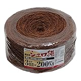 Y-SK11 シュロ縄 赤 平巻 3X200