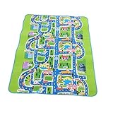 Xlp ベビープレイマット ファッションの子供遊ぶマットシティロードパターン防湿カーペット赤ちゃん子供ゲームクロールマット屋外ピクニックキャンプ敷物