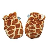 TYGJ　ベビー　手袋　コットン100% 　安全無毒　 ベビーミトン　指なし　オーガニックコットン　キリン　　0-24月ベビー