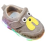 hibote 新生児　ベビー　ソフトなレザー　LEDライト付き　プレウォーカー　シューズ　靴 ブルー ヨーロッパヤード：18