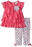 Little Lassベビー女の子階層型シフォンWディスコドットCapri Set カラー: ピンク