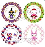 My First Holidays Owl Monthly Baby Stickers Girl Owls Monthly Milestone Stickers My First Holiday Mo