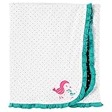 Just One You Made Byカーターの – Baby Girls ' Mint Floral Bird internlock Blanket