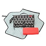 スキップホップ おむつ替えシート付きポーチ Pront Mini Changer プロントミニチェンジャー おむつポーチ (Onyx Tile) 202017 [並行輸入品]