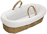 Baby Doll Bedding Sheepskin Moses Basket Set, White by BabyDoll Bedding