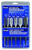 Task Tools 06110 6-PieceTuf-E-Nuf Wood Boring Spade Bit Set with Holder, Includes 3/8-Inch, 1/2-Inch