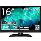 WIS 16インチ 液晶テレビ フルハイビジョン 地上デジタル VAパネル FHD 16型テレビ メーカー保証1年 HDMI PC入力端子搭載 壁掛け 外付けHDD録画