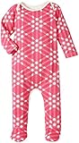 Winter Water Factoryベビー女の子三角形Plaid Footed Romper – マゼンタ – 6か月