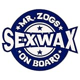 Mr。Boggs Sex WaxステッカーSex Wax On Boardブルー