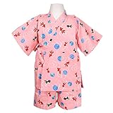 キッズ用甚平上下2点セット 9453 100cm ピンク