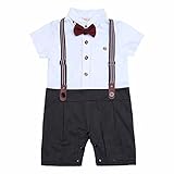 (フィーショー)FEESHOW ベビー ボーイズ ロンパース 冠婚葬祭 おしゃれ フォーマルスーツ タキシード おしゃれ着 洋服 子供ロンパース ブラック 80（9-12ヶ月）