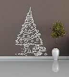 クリスマスツリーギフト新しい年猫子供部屋子スタイリッシュな壁アートステッカーデカールg8961