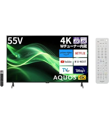 Amazon | 【セット買い】 シャープ 50V型 4K 液晶 テレビ AQUOS 4T