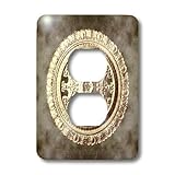 3dRose lsp_31802_6 Antique Gold Ornate Vintage Architectural Element On Chocolate Dreams Damask Back