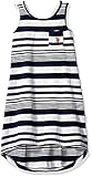 U.S. Polo Assn. Little Girls' Striped Hi-Lo Dress with Lace Racerback Multi 5/6 [並行輸入品]