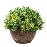 人工植物、hmane花植物ツリー植物ボールグリーンストローボールフェイク花パーティーと家の装飾ブライダルブーケガーデン装飾- - - - - - - 5.12*5.12*5.90Inch FQ0123