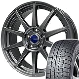 【適合車種:マツダ マツダ6 セダン(GJ系)2019-】 DUNLOP WINTER MAXX WM02 225/55R17 97 スタッドレスタイヤ ホイールセット 4本1台分 アルミホイール:WINNERS ウイナーズ CF-01_メタリックグレー 7.0-17 5/114 (17インチ スタッドレスタイヤホイールセット)