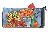 Mum 's The Word Fall LargeメールボックスカバーフローラルPumpkins秋オーバーサイズ