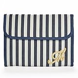 【B4-4/5】 イニシャル デニム 母子手帳 ジャバラ式 母子手帳ケース マルチケース ■E-BOOK-DNM■ (ストライプM)