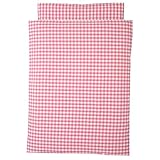 お昼寝用 洗える布団セット《ギンガムチェック:ピンク》【日本製】 (赤ちゃん用　固綿敷布団, ブラウンバッグ)