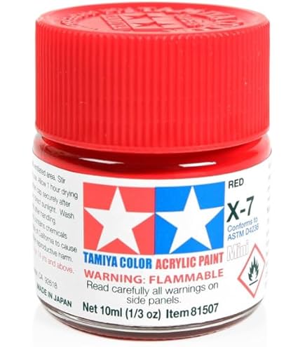 Amazon | タミヤ アクリル ミニ XF7 フラット レッド TAM81707