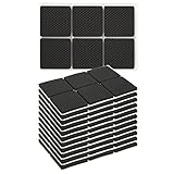 72 Piece Set Square EVA家具フィートのスライダパッド – 滑り止め粘着フローリングパッドfor家具保護、ブラック – 1.8 X 1.7 X 0.1インチ