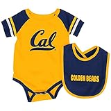 California Golden Bearsコロシアムroll-out Infant One Piece Outfit And Bib Set