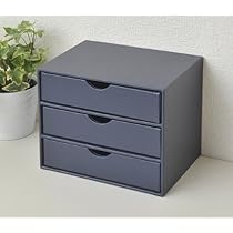 Amazon｜山善(YAMAZEN) 小物入れ(引き出し3段式) ネイビー YTTS