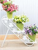 フラワースタンド アイビー スタンド ラック ワイド花支架花园机架 フラワーラック ヨーロッパスタイルの農村鉄のフラワーラック多層フロアタイプフラワーポットシェルフバルコニーコーナーラダーフラワーラッ
