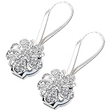 Pair Magnetic Crystal Curtain Tiebacks Tie Backs Buckle Clips Holdbacks Home Uk