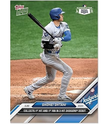 Amazon.co.jp: Topps now OS-23 大谷翔平 ドジャース 入団会見記念