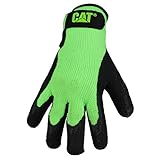 (キャタピラー) Caterpillar 17417 ユニセックス 手のひら・指にラテックスコーティング 作業用手袋 作業服グローブ ワークウェア 男女兼用 (M) (ブラック)