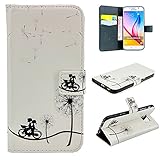 OMATENTI Galaxy S6 ケース Samsung Galaxy S6 PUレザーケース 手帳型 スマートフォンケース スマホケース スタンド機能付き 耐衝撃 保護カバー [無期限生涯補償付