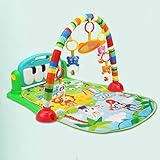 0-1歳の幼児の足のピアノの音楽フィットネスラック多機能早期教育おもちゃのクロールマットの開発脳のマルチクロックは、様々な楽しみを再生する